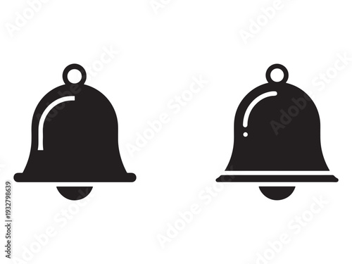 Service bell icons  notification symbol  alert sign  bell illustration