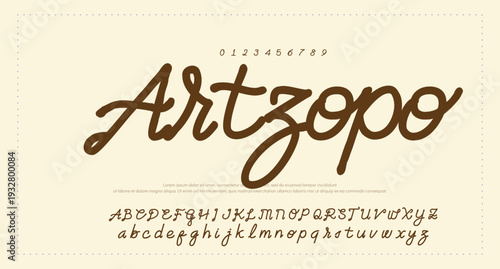 Elegant Script Font Alphabet Typography 