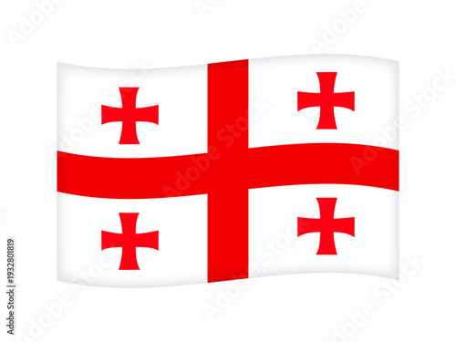 ジョージアの国旗イラスト素材3