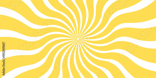 Yellow abstract background with light of sunburst. yellow starburst with halftone. sun ray retro background with flash