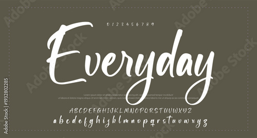 Script Brush Font Type Font lettering handwritten 