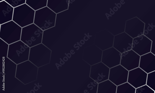 
Technology banner background with hexagonal shapes and text space