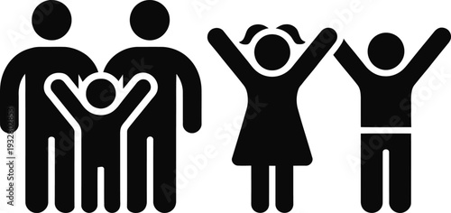 A family celebrating together with joyful and supportive body language