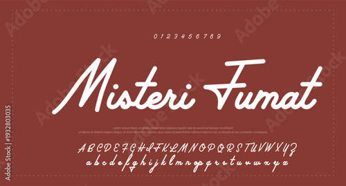 Script Brush Font Type Font lettering handwritten. vector illustration 