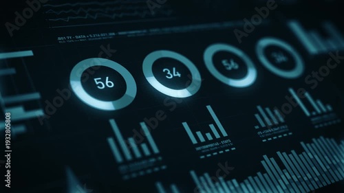 Business And Technology Digital Screen Background
Animation of a glitch business technology background with stats market data on a dark elegant design