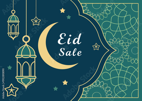 Celebrate the joyous occasion of eid with this beautiful and intricate design isolated on transparent background, isolated on white background, Vector