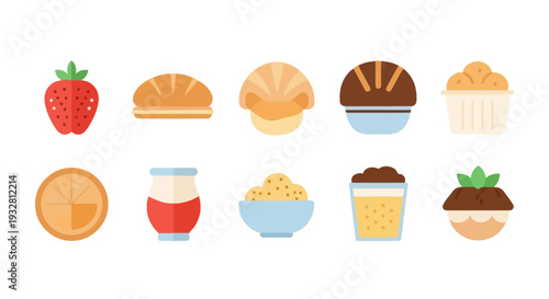 A colorful arrangement of various sweet and savory food items on display