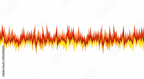 Vibrant flames dancing upwards in a fiery blaze of orange and yellow hues.