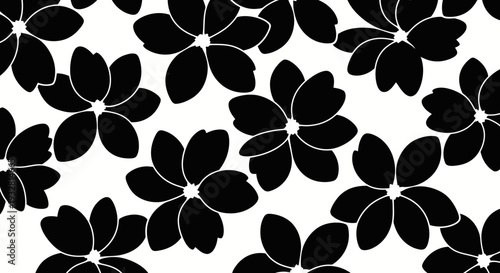 Black flower icons on white background.