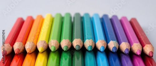 Colored Pencils Close-Up Representing Creativity and Diversity