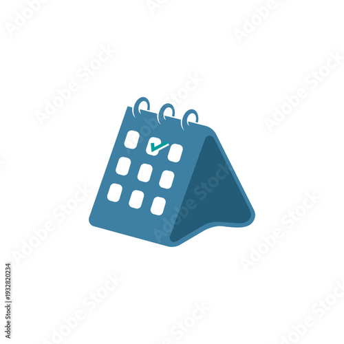 Desktop Calendar with Checkmark