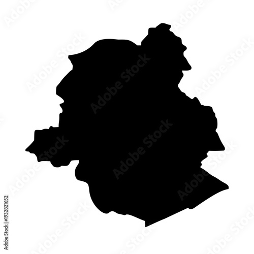 Brussels Belgium map silhouette vector illustration