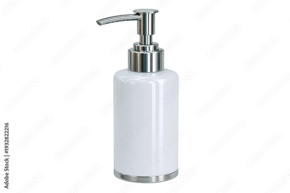 Fototapeta premium Refillable Lotion Pump Dispenser Isolated on Transparent Background