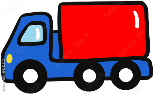 red truck isolated on white