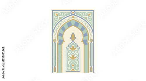 Ornate Islamic Archway with Intricate Designs and Patterns.
