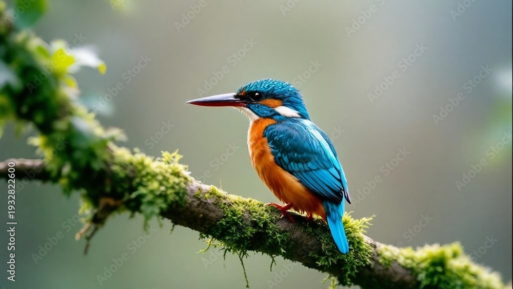 Obraz premium kingfisher on branch