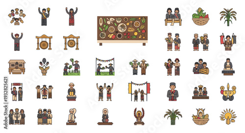 Pixel Art Collection: Diverse Culture, People, Food and Traditions