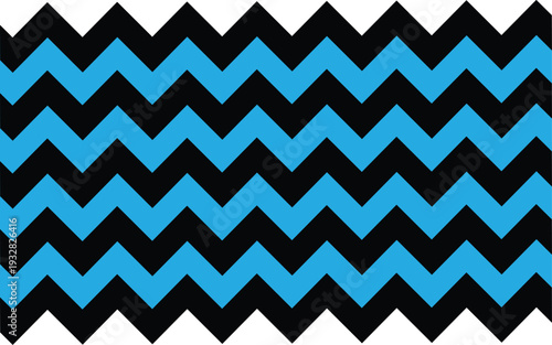Seamless zigzag background pattern blue and black chevron design for textiles and graphic elements abstract vector
