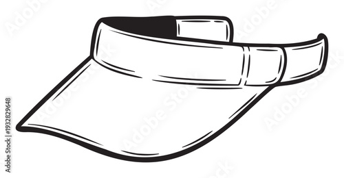 Classic white visor for outdoor sports and beach activities, providing sun protection for athletes and vacationers during warm weather recreation