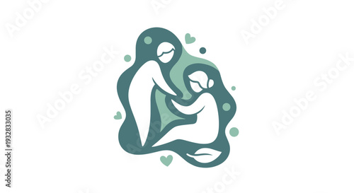 Caring Hands Supporting an Elderly Person Icon Empathy and Compassion Concept