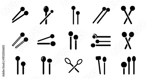 Diverse drumsticks collection displayed together in a grid arrangement