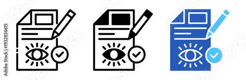 Eye Test Icon Collection Glyph & Mixed Style 