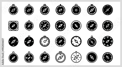 Collection of assorted stopwatch icons in various designs and styles displayed together on a clean background from a straightforward viewpoint