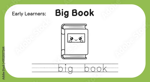 Cute Big Book Illustration for Early Learners - Tracing Activity