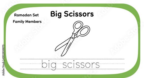Big Scissors Illustration for Children's Learning and Crafts