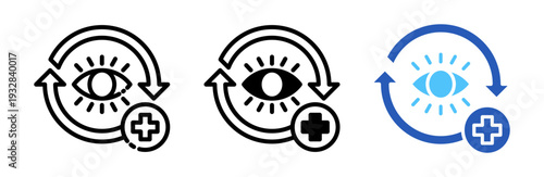 Vision Recovery Icon Collection Glyph & Mixed Style 