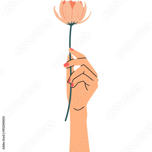 Woman Hand Hanging Flower