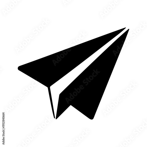 black paper plane