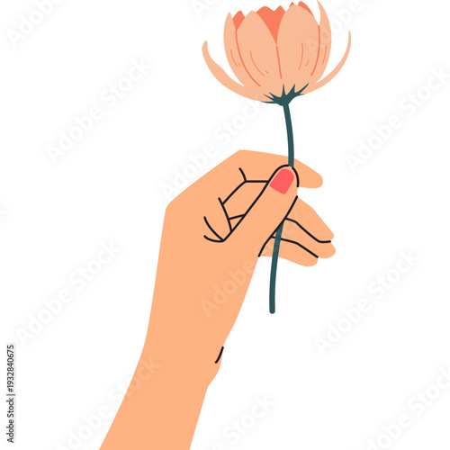 Woman Hand Hanging Flower