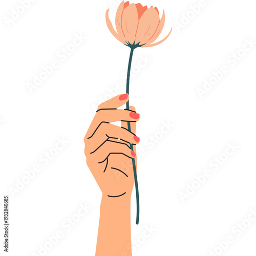 Woman Hand Hanging Flower