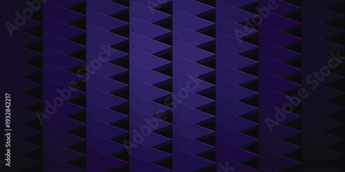 Futuristic Deep Purple Industrial Slats Background with Sharp Angled Edges for Cyber Security and Data Centers