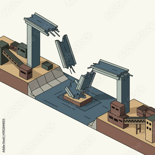 Industrial Factory Assembly Line Production Process.