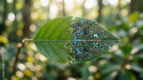 Green hydrogen economy leaf...