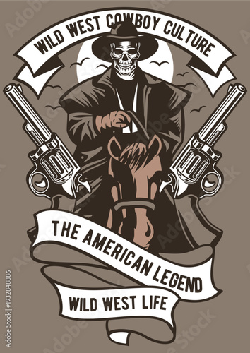 American Legend Cowboy Vintage Graphic