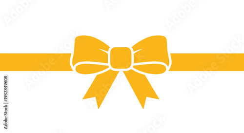 Elegant Golden Yellow Gift Bow and Ribbon Design
