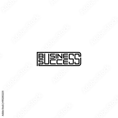 Business Success marketing typography logo.
