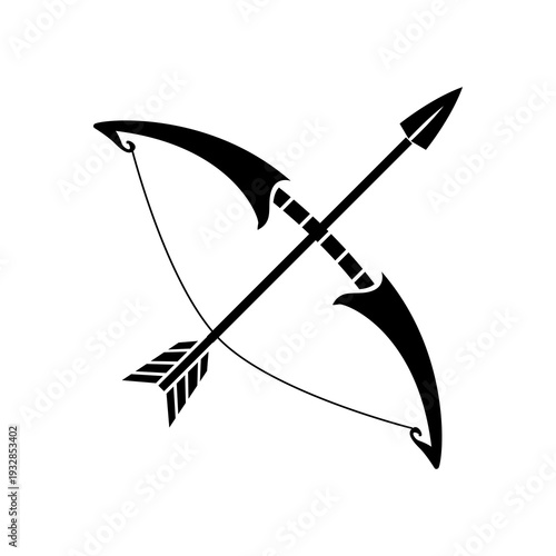 Obraz na płótnie bow rpg fantasy weapon icon illustration