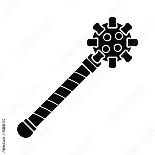 mace rpg fantasy weapon icon illustration