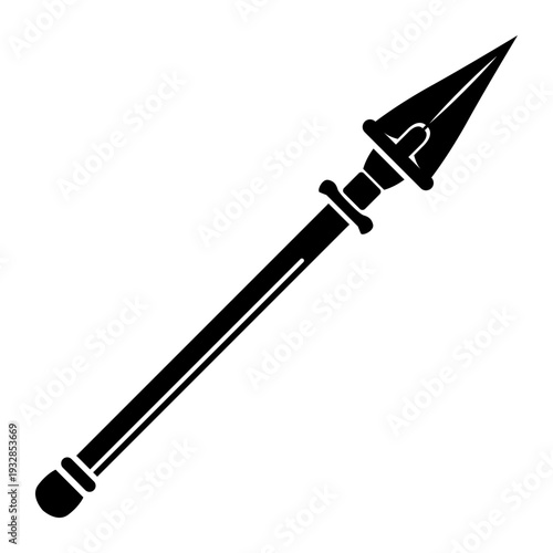 spear rpg fantasy weapon icon illustration