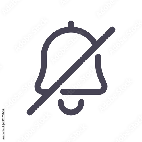 Muted Bell Silent Notification UI Icon
