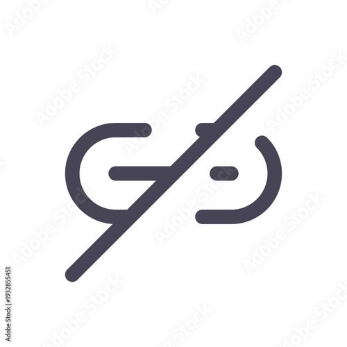 Unlink Broken Chain Disconnect UI Icon