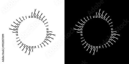 	
Dynamic abstract spiral sound wave rhythm lines. Circular spiral sound wave rhythm of lines. Circular futuristic abstract lines, black and white background.