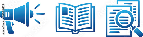 Marketing Communication Promotion and Advertising Line Icon