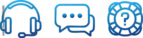 Customer Service Call Center and Support Line Icon