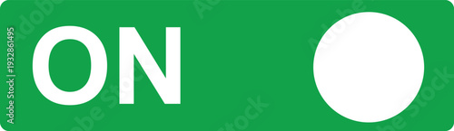 Green on button with white text and circle