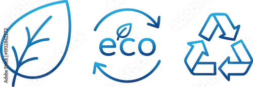 Eco Friendly Sustainability and Green Energy Line Icon
